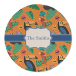 Toucans Round Linen Placemat (Personalized)