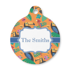 Toucans Round Pet ID Tag - Small (Personalized)