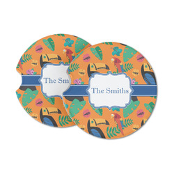 Toucans Sandstone Car Coasters - Set of 2 (Personalized)