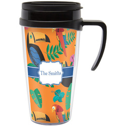 Toucans Acrylic Travel Mug with Handle (Personalized)