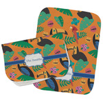 Toucans Burp Cloths - Fleece - Set of 2 w/ Name or Text