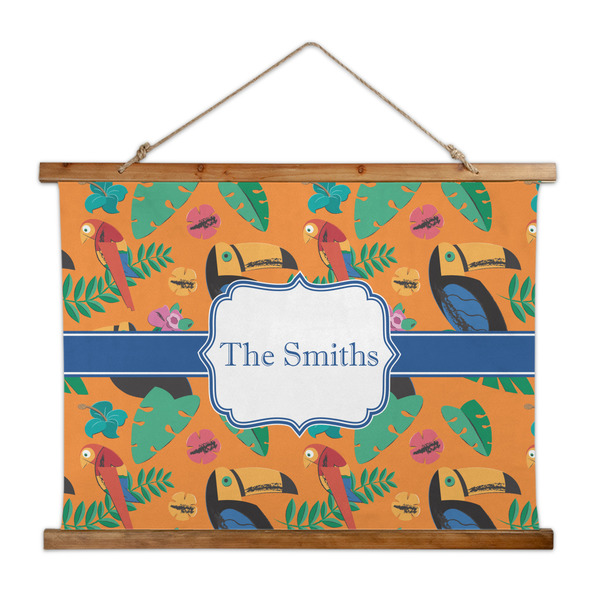 Custom Toucans Wall Hanging Tapestry - Wide (Personalized)