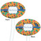 Toucans White Plastic 7" Stir Stick - Double Sided - Oval - Front & Back