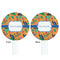 Toucans White Plastic 7" Stir Stick - Double Sided - Round - Front & Back