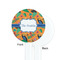 Toucans White Plastic 7" Stir Stick - Single Sided - Round - Front & Back