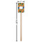 Toucans Wooden 6.25" Stir Stick - Rectangular - Dimensions