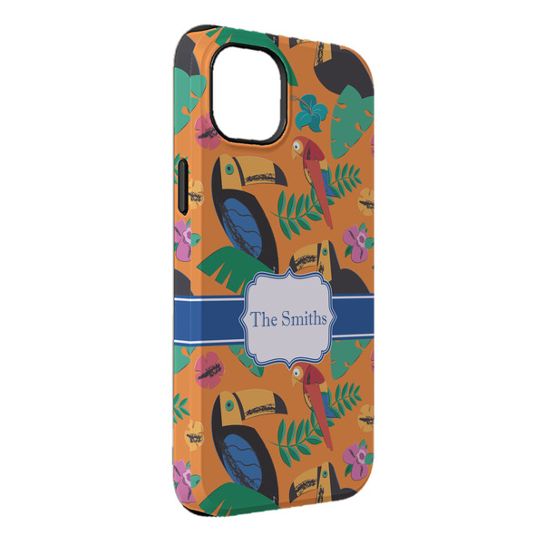 Custom Toucans iPhone Case - Rubber Lined - iPhone 14 Plus (Personalized)