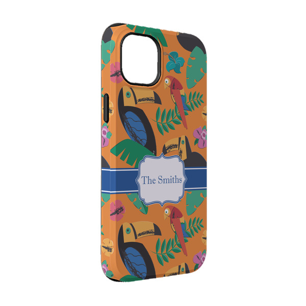 Custom Toucans iPhone Case - Rubber Lined - iPhone 14 (Personalized)