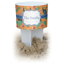 Toucans White Beach Spiker Drink Holder (Personalized)