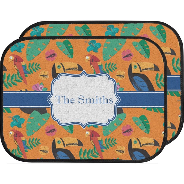 Custom Toucans Car Floor Mats (Back Seat) (Personalized)