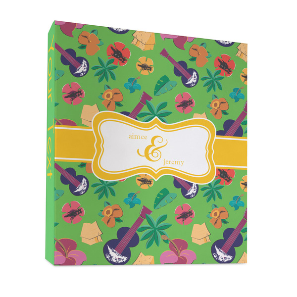 Custom Luau Party 3 Ring Binder - Full Wrap - 1" (Personalized)