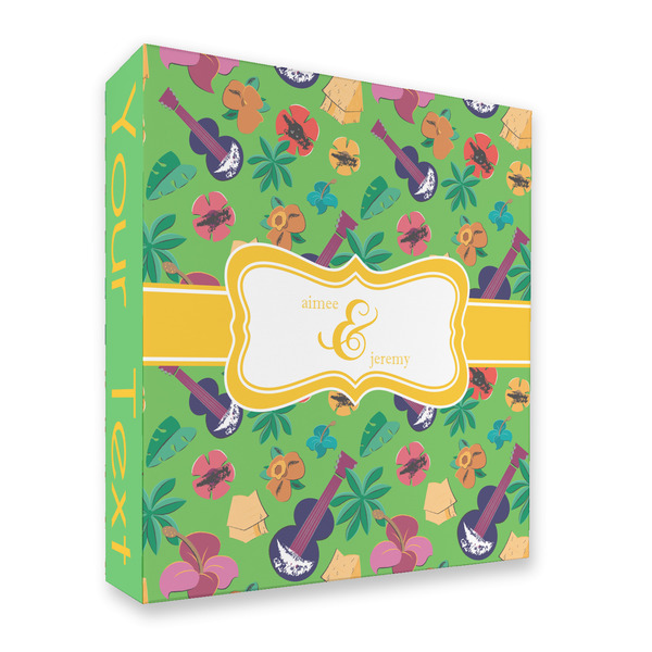 Custom Luau Party 3 Ring Binder - Full Wrap - 2" (Personalized)