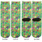 Luau Party Adult Crew Socks - Double Pair - Front and Back - Apvl