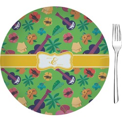 Luau Party Glass Appetizer / Dessert Plate 8" (Personalized)