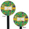 Luau Party Black Plastic 5.5" Stir Stick - Double Sided - Round - Front & Back