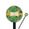 Luau Party Black Plastic 5.5" Stir Stick - Round - Closeup