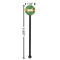 Luau Party Black Plastic 5.5" Stir Stick - Round - Dimensions