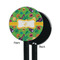 Luau Party Black Plastic 5.5" Stir Stick - Single Sided - Round - Front & Back