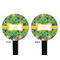 Luau Party Black Plastic 7" Stir Stick - Double Sided - Round - Front & Back