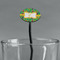 Luau Party Black Plastic 7" Stir Stick - Oval - Main