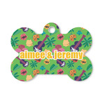 Luau Party Bone Shaped Dog ID Tag - Small (Personalized)