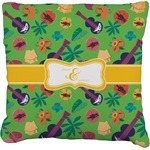 Luau Party Faux-Linen Throw Pillow 18" (Personalized)