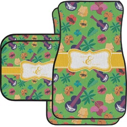 Luau Party Car Floor Mats Set - 2 Front & 2 Back (Personalized)
