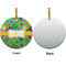 Luau Party Ceramic Flat Ornament - Circle Front & Back (APPROVAL)