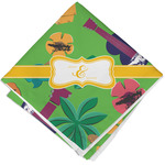 Luau Party Cloth Cocktail Napkin - Single w/ Couple's Names