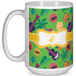 Luau Party 15 Oz Coffee Mug - White (Personalized)