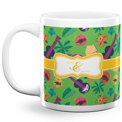 Luau Party 20 Oz Coffee Mug - White (Personalized)