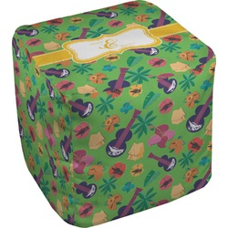 Luau Party Cube Pouf Ottoman - 13" (Personalized)