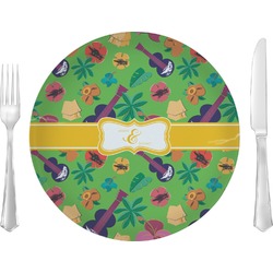 Luau Party 10" Glass Lunch / Dinner Plates - Single or Set (Personalized)