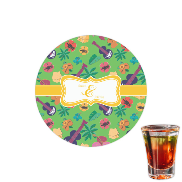 Custom Luau Party Printed Drink Topper - 1.5" (Personalized)