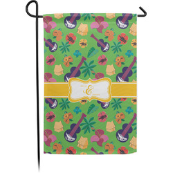 Luau Party Small Garden Flag - Single Sided w/ Couple's Names