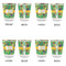 Luau Party Glass Shot Glass - with gold rim - Set of 4 - APPROVAL