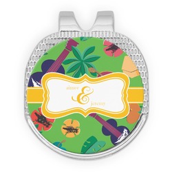 Luau Party Golf Ball Marker - Hat Clip - Silver