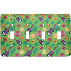 Luau Party Light Switch Cover (4 Toggle Plate)