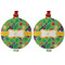 Luau Party Metal Ball Ornament - Front and Back