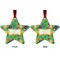 Luau Party Metal Star Ornament - Front and Back