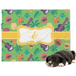 Luau Party Dog Blanket - Regular (Personalized)