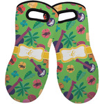 Luau Party Neoprene Oven Mitts - Set of 2 w/ Couple's Names