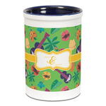 Luau Party Ceramic Pencil Holders - Blue