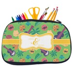 Luau Party Neoprene Pencil Case - Medium w/ Couple's Names