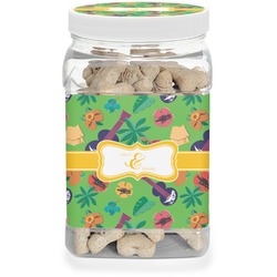 Luau Party Dog Treat Jar (Personalized)
