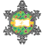 Luau Party Vintage Snowflake Ornament (Personalized)