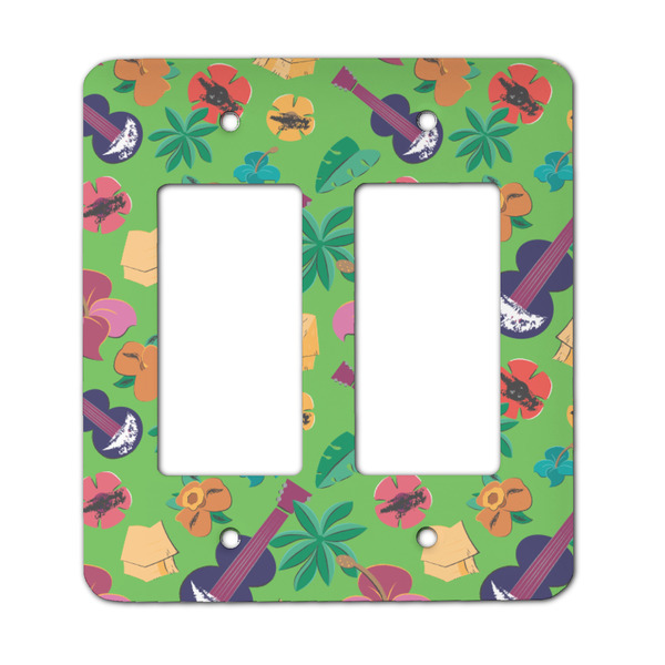 Custom Luau Party Rocker Style Light Switch Cover - Two Switch