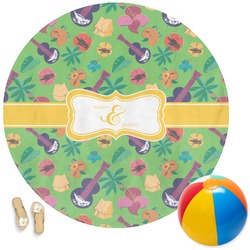 Luau Party Round Beach Towel (Personalized)