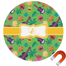 Luau Party Round Car Magnet - 10" (Personalized)