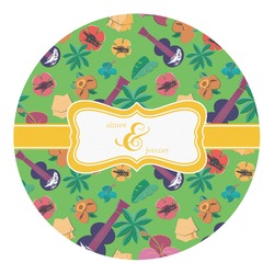 Luau Party Round Decal - XLarge (Personalized)